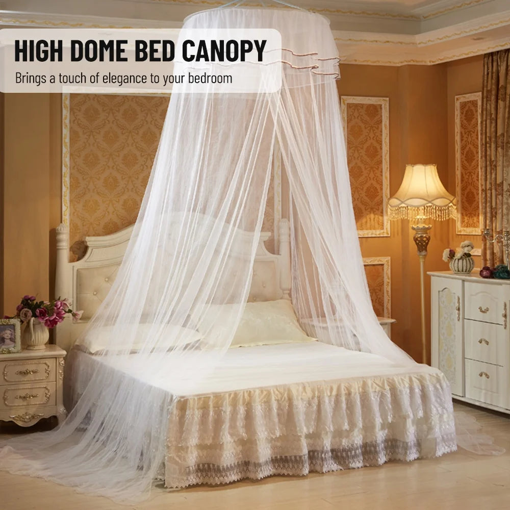 White Lace Bed Canopy L80821