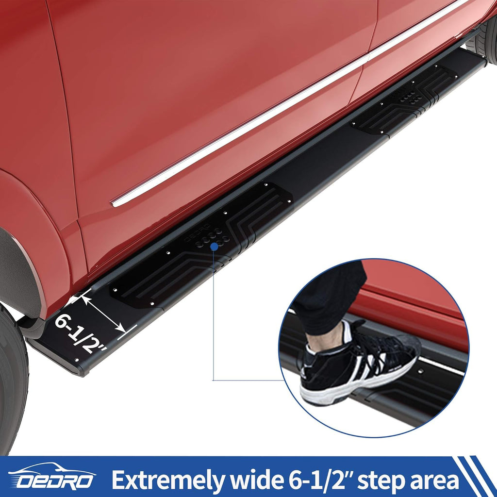Black Textured Aluminum Side Steps Nerf Bars J85758