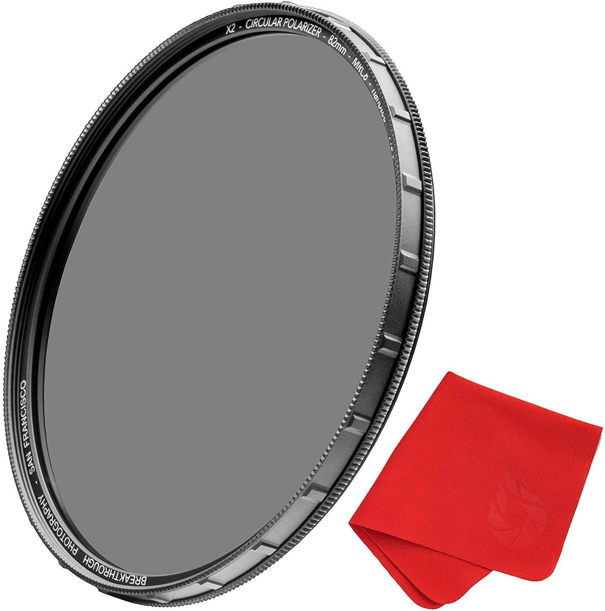 77mm CPL Circular Polarizing Filter for Camera Lenses with Lens Cloth, Pack of 2 K30736
