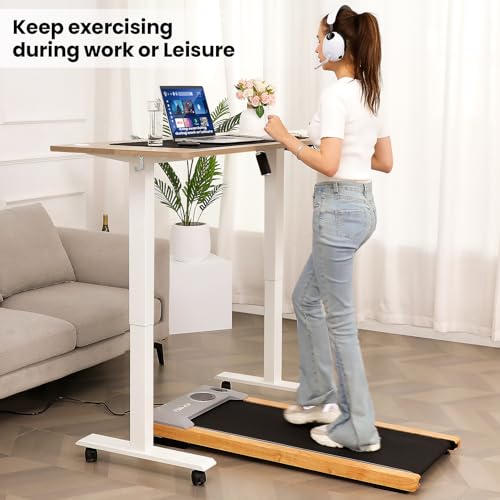 Black Adjustable Electric Standing Desk with Wheels F24611