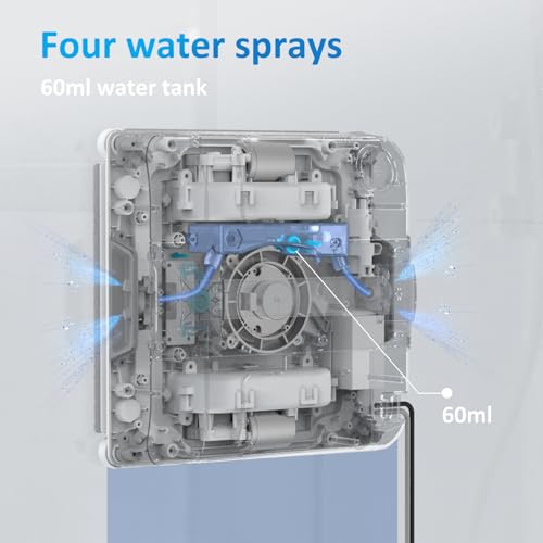 Window Cleaning Robot with 4 Spray Nozzles, 3200Pa Suction C158