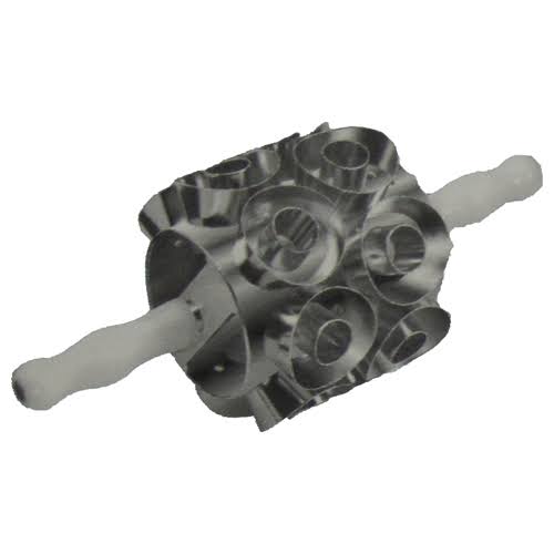 Junior Aluminum Round Donut Cutter - 3 (8 cavities) Q599