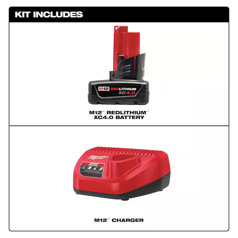 12V Cordless 3/8 in. Ratchet with 4.0 Ah Starter Kit O917