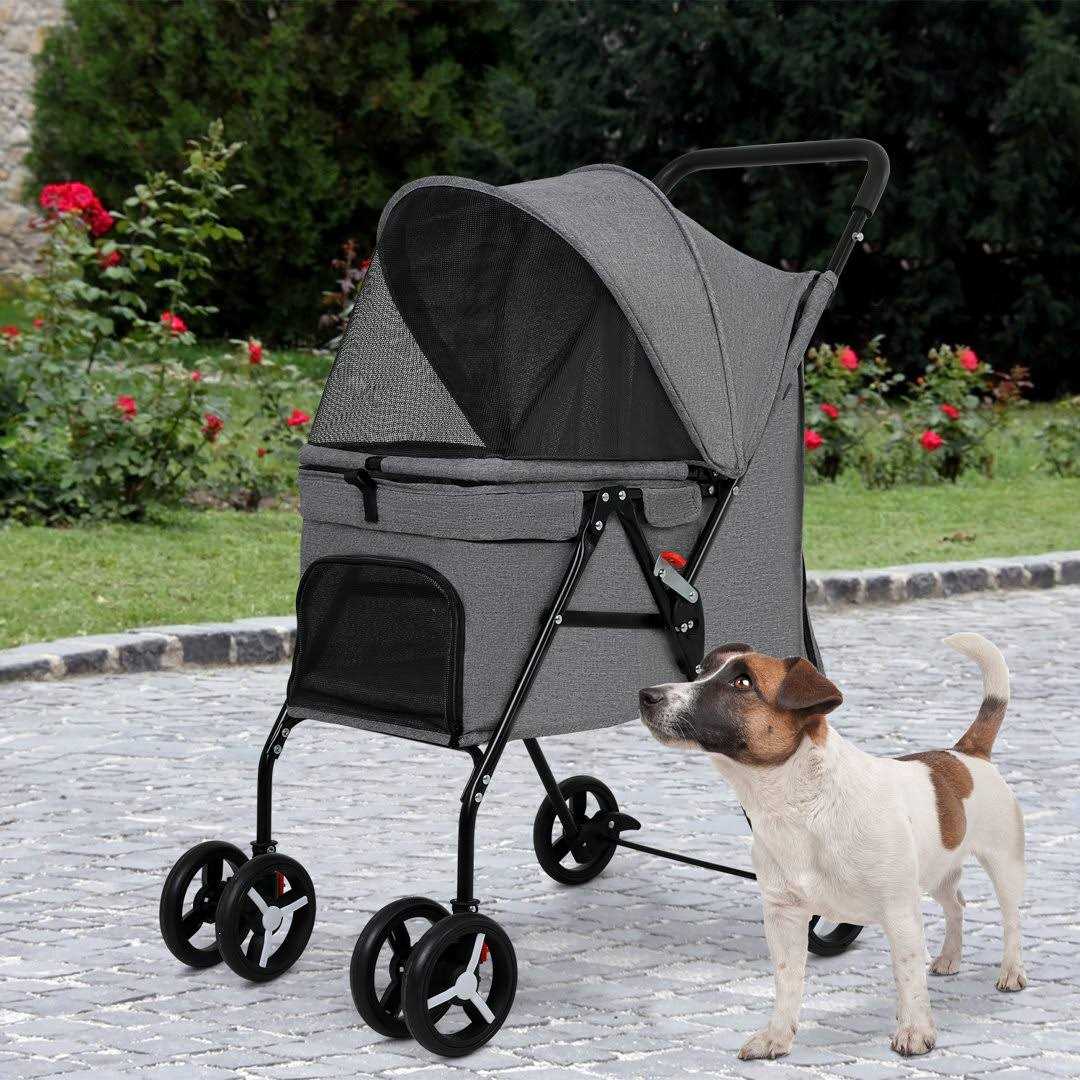 Foldable Mesh Pet Stroller K19892