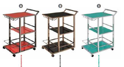 Red Serving Cart B899599