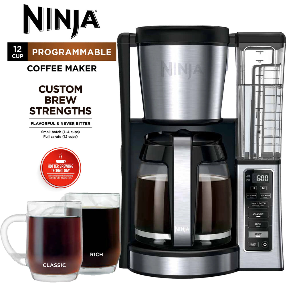 12-Cup Programmable Coffee Maker with Glass Carafe X19562