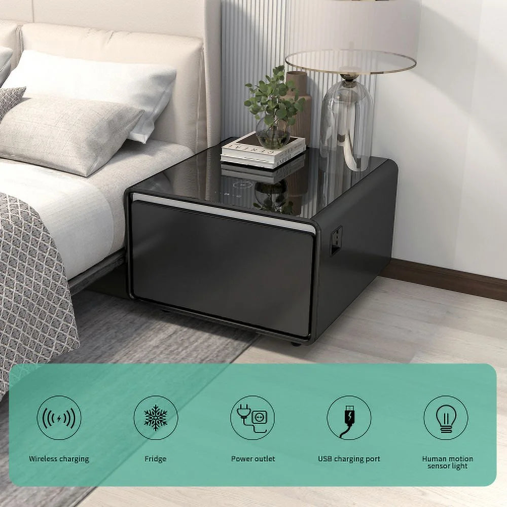 Smart Side Table with Built-in Fridge O55776