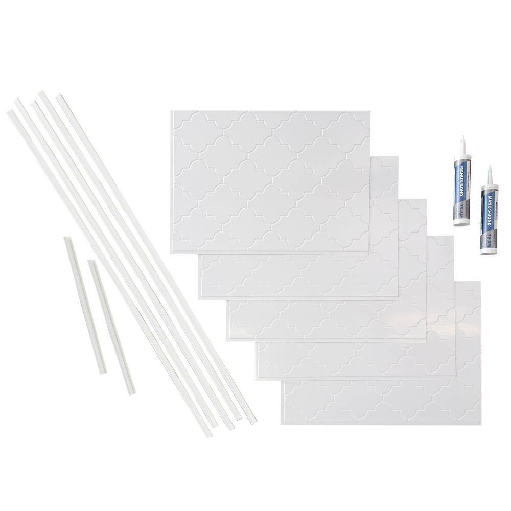 Matte White 15-square Foot Backsplash Kit J5189