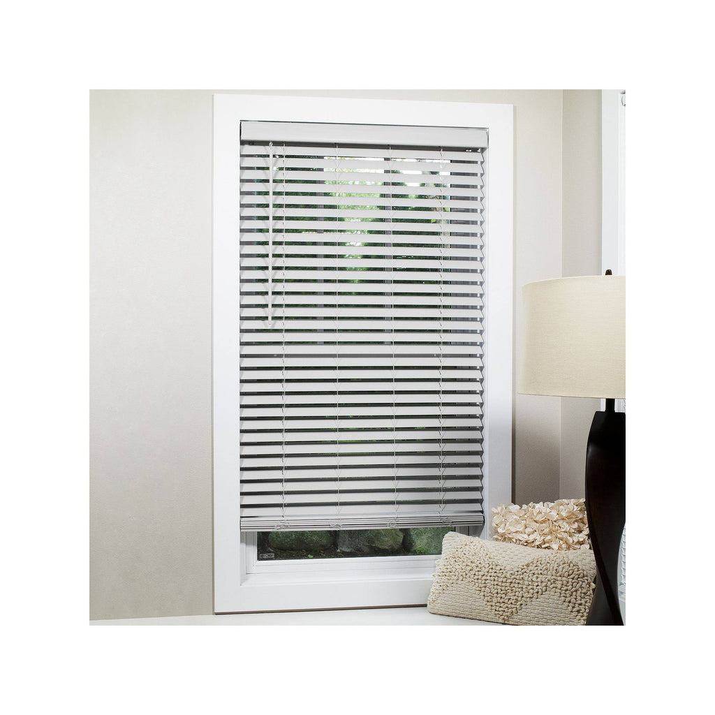 Grey Cordless Flat Slat Blind E307