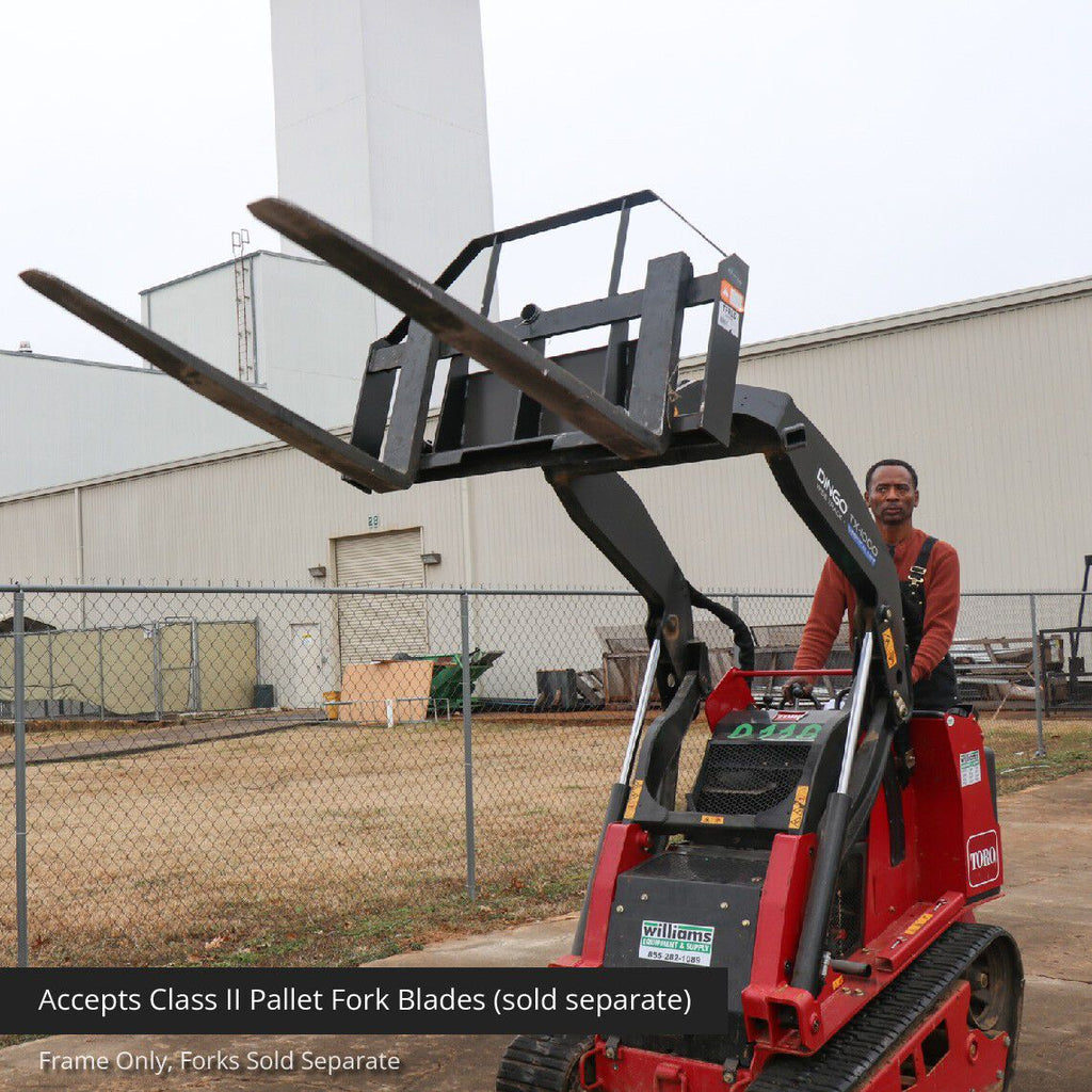 Mini Skid Steer Pallet Fork Frame, 4000 LB, Quick Tach Mounting F8196