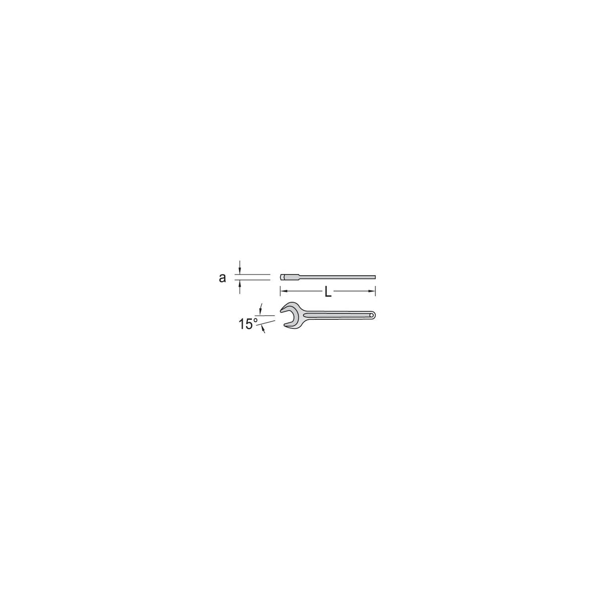 Single open ended spanner 50 mm Pack of 2 Q576769