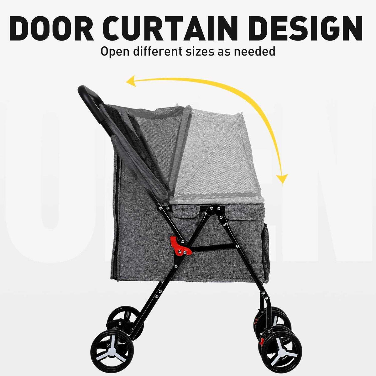 Foldable Mesh Pet Stroller K19892