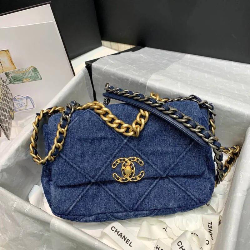 Denim Flap Bag J4165