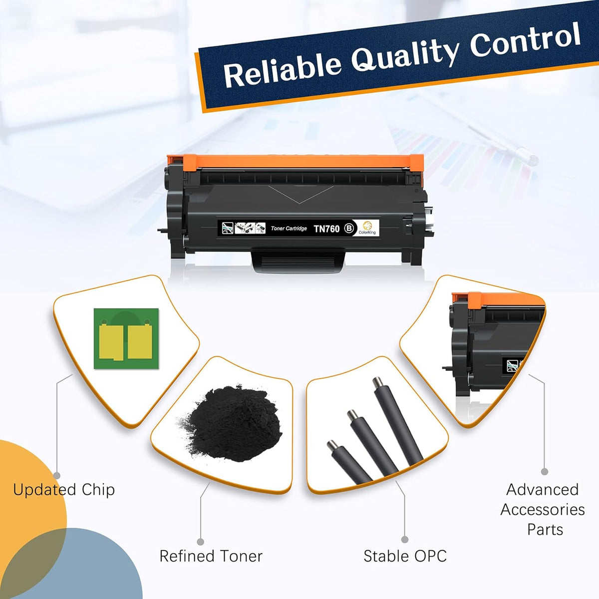 Compatible Toner Cartridge for Brother TN760 TN730 (Black 4-Pack) X879569