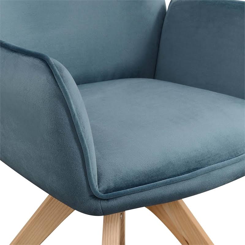 Velvet Blue Swivel Accent Chair V192