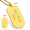 Dog Tag Necklace F9717