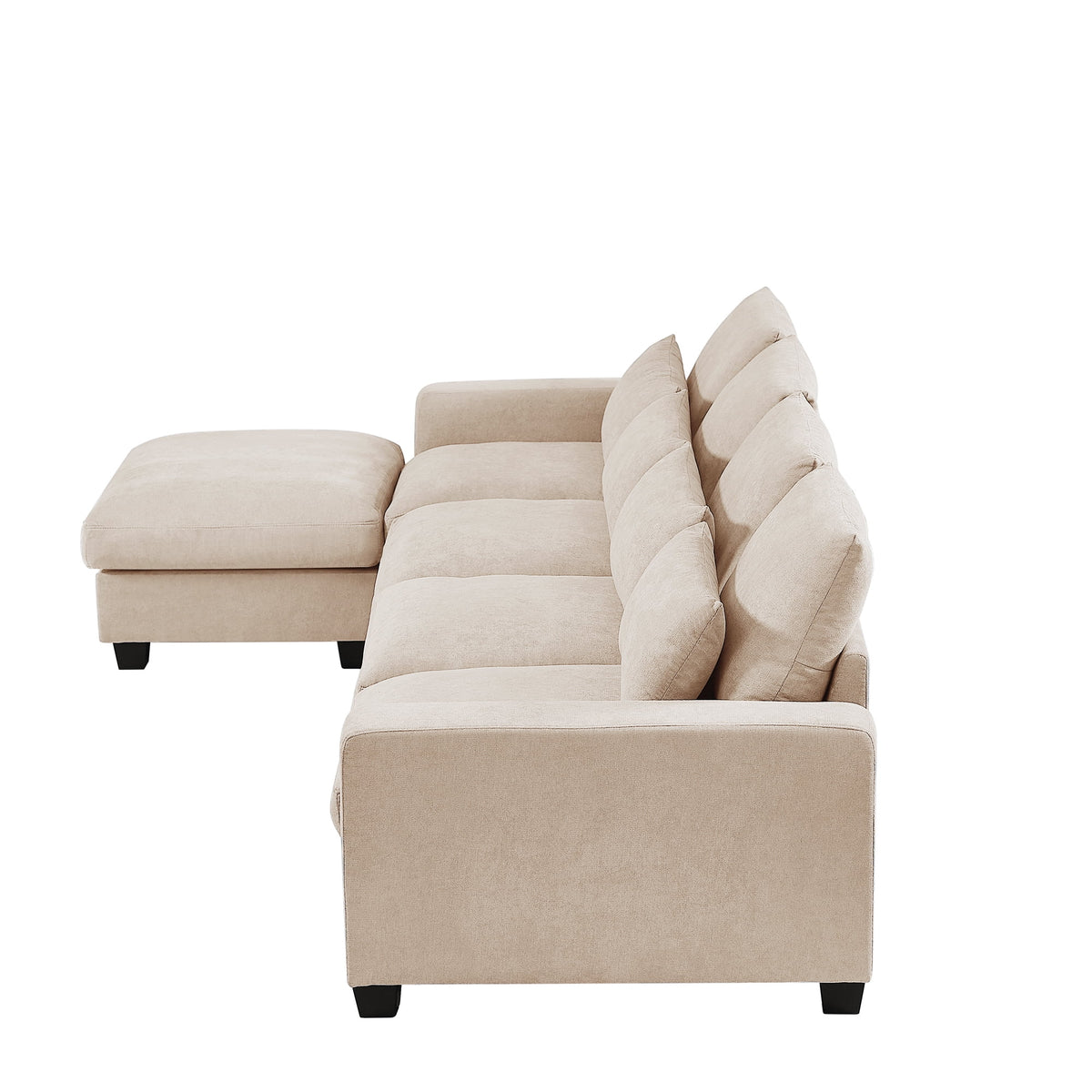 Beige 5 Seat L-Shape Sectional Sofa C580