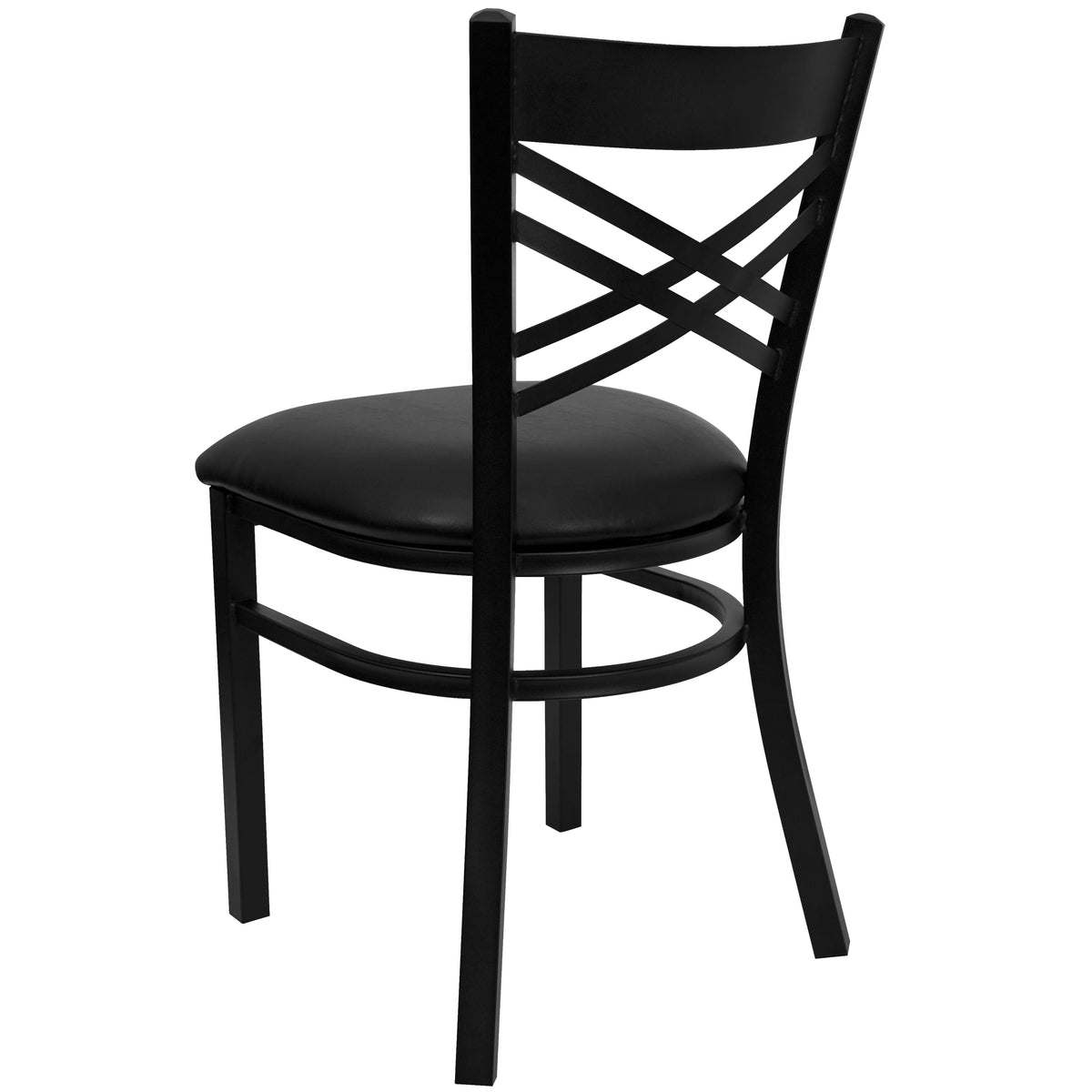 Black Vinyl Seat Metal Restaurant Chair K179