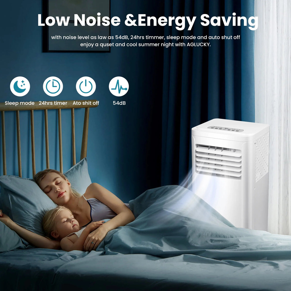 Portable Air Conditioner 5000BTU 3-in-1 White K71001