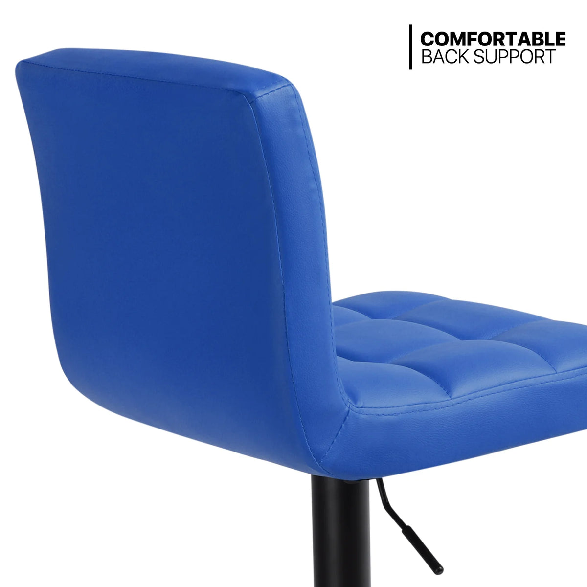 Blue/Black 3 Piece Bar Table and PU Leather Bar Stools N444439