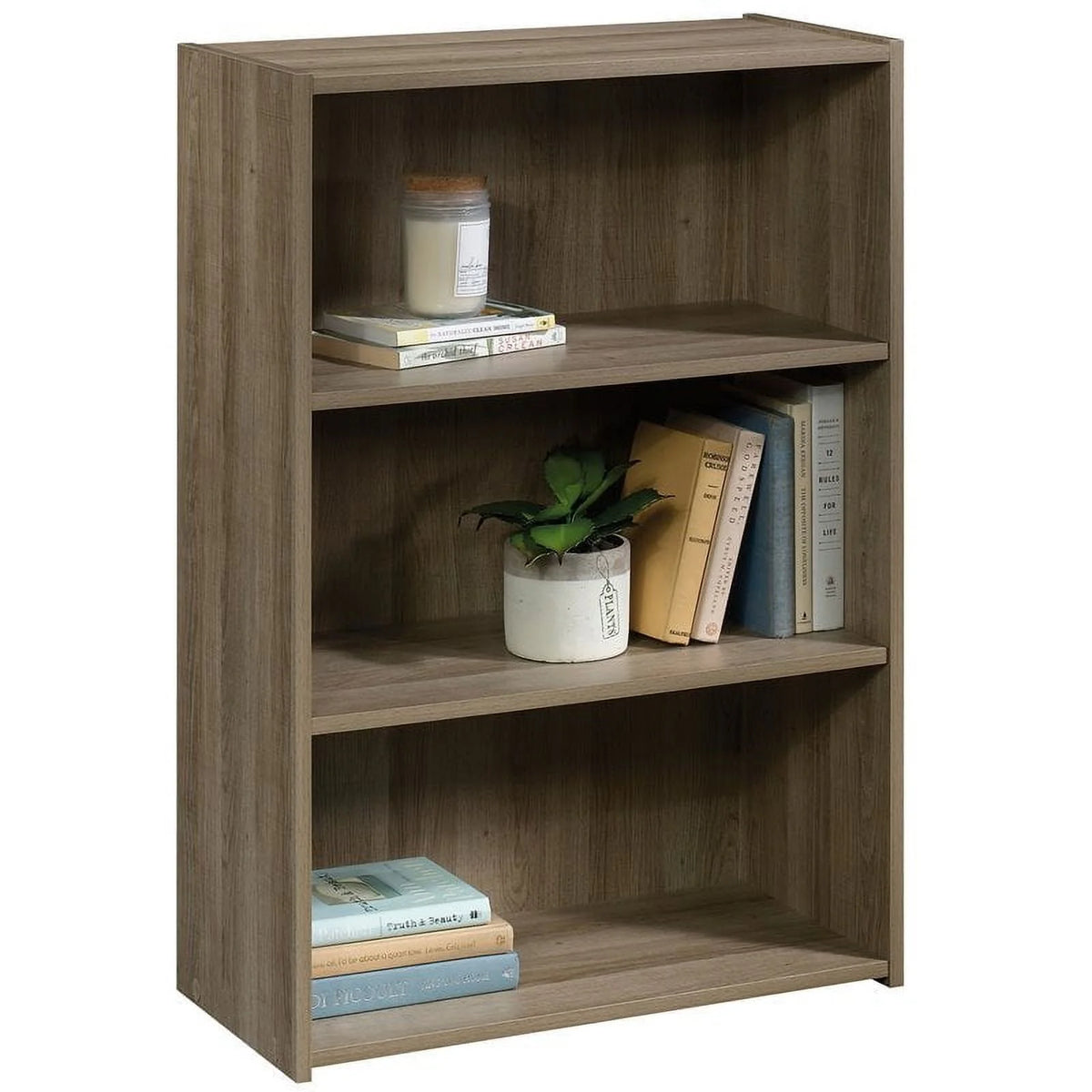 3 Shelf Soft White Bookcase C15454