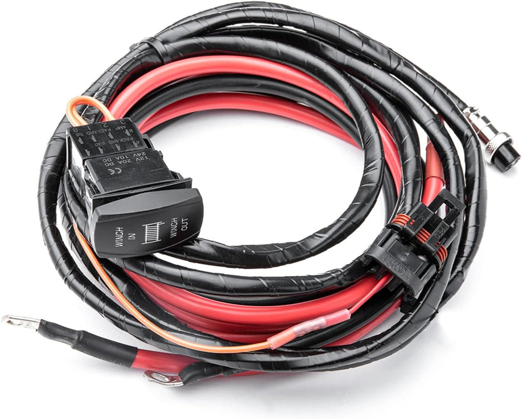 6000 lb. Ready-Fit Winch, 266.1 Gear Ratio, 50 Foot Remote, 3/16 Inch Steel, Permanent Magnet DC 12V, 1.9 HP Motor S342