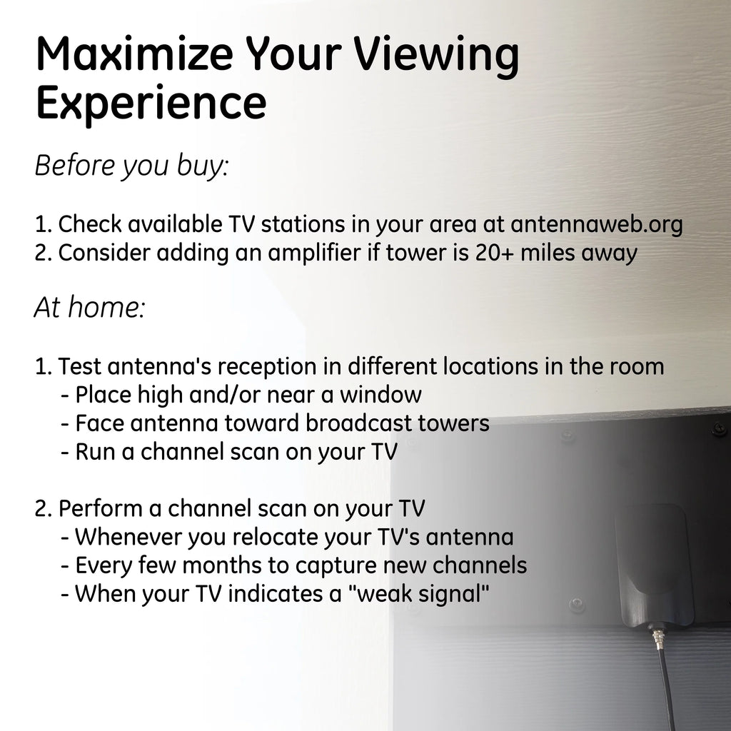 Outdoor HDTV Antenna, 60-mile Range, VHF UHF 1080P 4K, Black L49531